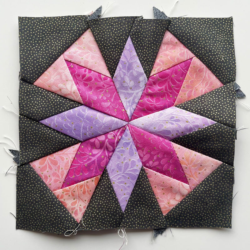 KIT with Instructions: Quilting With Jane Sew-A-Row BOTM | 'Fireworks (Alaska)' Block
