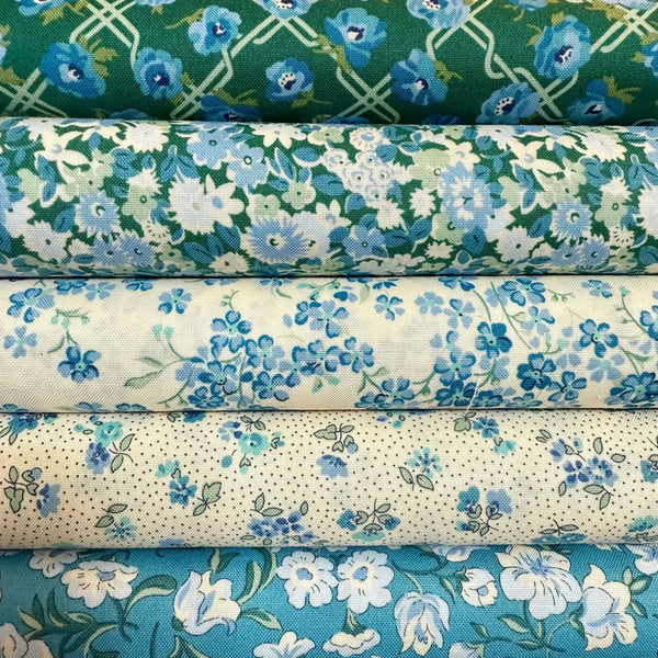 LONG QUARTER BUNDLE: 5 x LQ: Liberty | Floral Nostalgia: BLUES