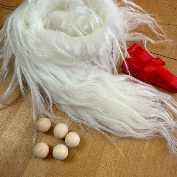 MULTI-MAKE ACCESSORY BUNDLE: Gonk Doorstop: 1/2 yard of Beard, 1m Ribbon + 5 Wooden Noses