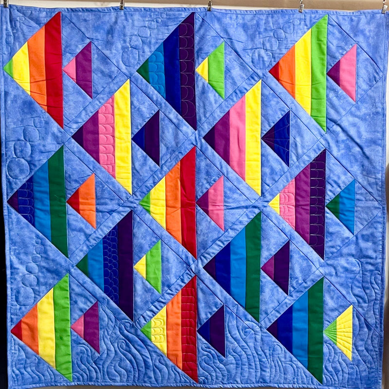 INSTRUCTIONS: Rainbow Fish Quilt: DIGITAL DOWNLOAD