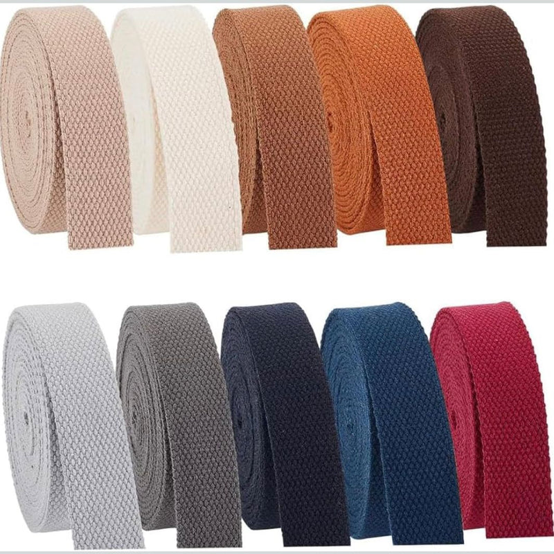 Webbing: 1" / 25mm Wide: Heavy Duty Cotton Blend: 30 metres (3m lengths in TEN colours)