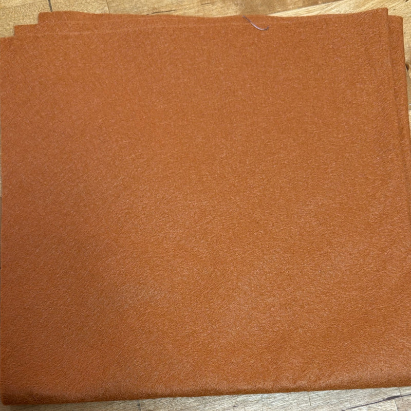 FELT: Wool Mix Handicraft Felt: 18" x 18" Square: RUST