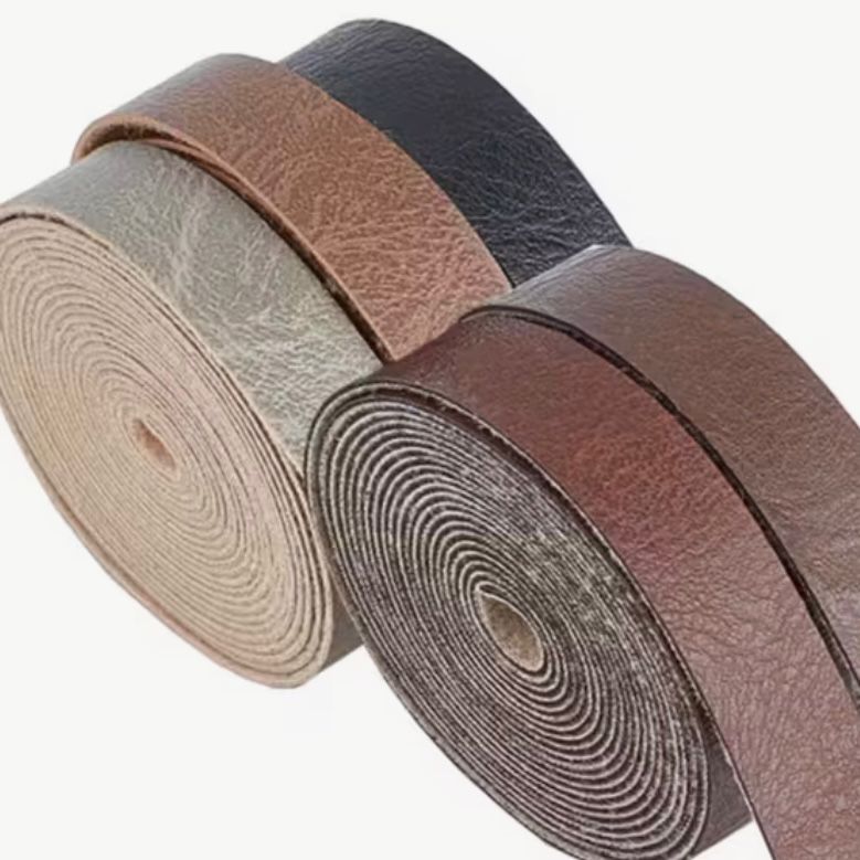 ACCESSORY: FIVE x 2m Length Rolls of 12.5mm (approx 1/2") wide Grain Imitation/Faux Buffalo Leather Strap