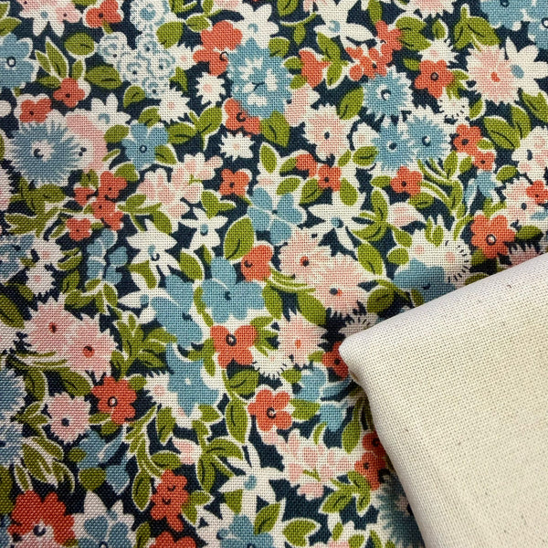 Premium HMH: Liberty | Floral Nostalgia 'Isly Garden' Coral/Teal 450B with Natural Seeded