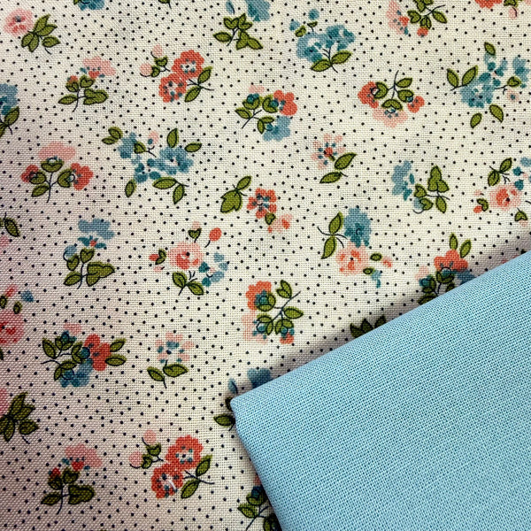 Premium HMH: Liberty | Floral Nostalgia 'Flora Beatrice' Coral/Teal 449B with Duckegg