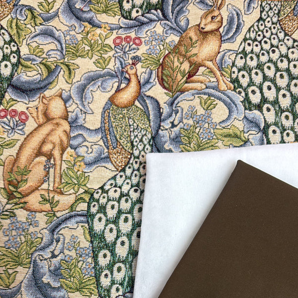 FABRIC KIT: Compartment Basket: 1/2m Tapestry + 1/2m H640 + FREE 1/2m Technical Fabric: 'Forest' Natural NWW029