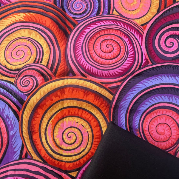 Half Metre Heaven: Kaffe Fassett Collective | Stash 'Spiral Shells' PWPJ073 Red with Black