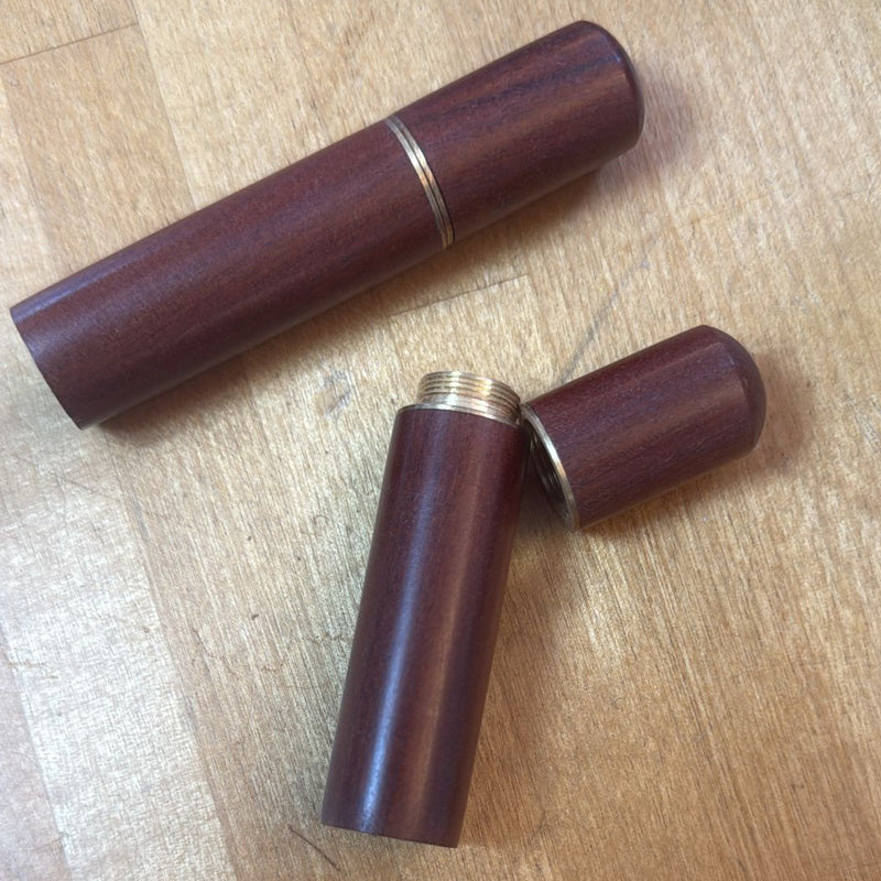 STORAGE: Brown Wooden Needle Case for Sewing Needles