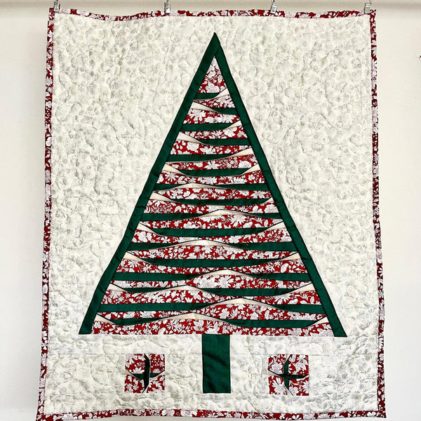 FABRIC KIT: Leesa Chandler '3D Christmas Tree' Wall Hanging: Liberty 'Crimson' (Red)