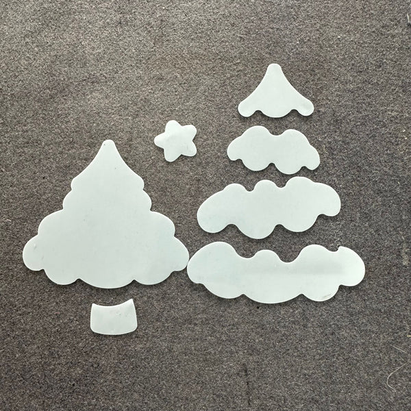 MYLAR PLASTIC + PRINTED TEMPLATE: Versatile Christmas Tree Decoration