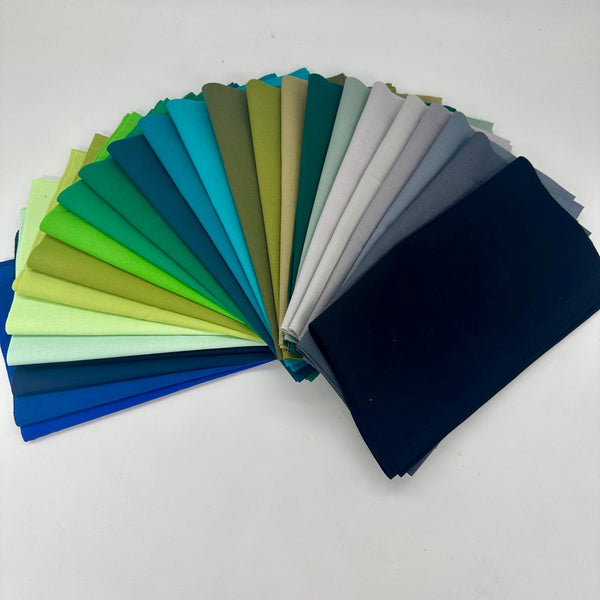 BANK HOLIDAY SPECIAL: 25 x LONG QUARTERS 100% Cotton Plains: Bundle C (Colours #51 - 75)