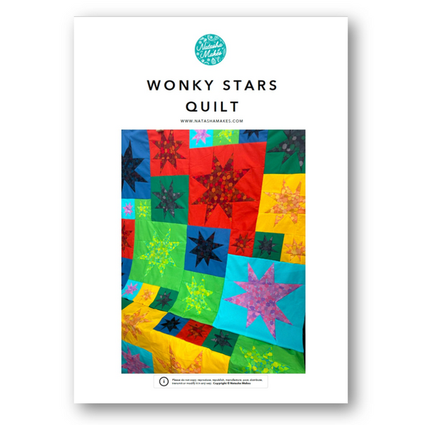 INSTRUCTIONS: Wonky Stars Quilt Pattern: PRINTED VERSION