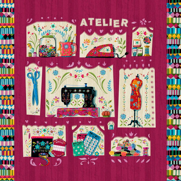 Odile Bailloeul | Couture Palace: ORGANIC COTTON 'Atelier' Panel: Approx 45cm x 55cm