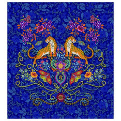 Odile Bailloeul: Carte Velours 'Tigres' (Velvet Card 'Tiger'): Approx 28cm x 31cm / 11" x 12" Panel