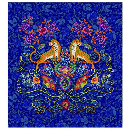 Odile Bailloeul: Carte Velours 'Tigres' (Velvet Card 'Tiger'): Approx 28cm x 31cm / 11" x 12" Panel