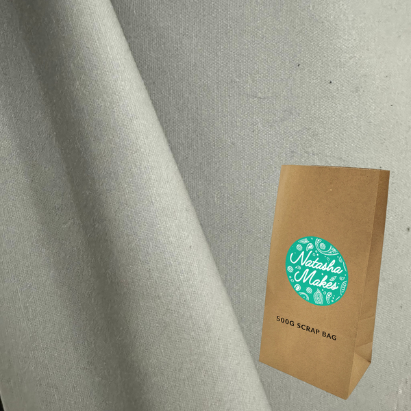 SPECIAL BUY: 1m WAXED COTTON Bonneville 6 (6oz) in Cloud Grey + FREE 500g Waxed and Technical Scrap Bag