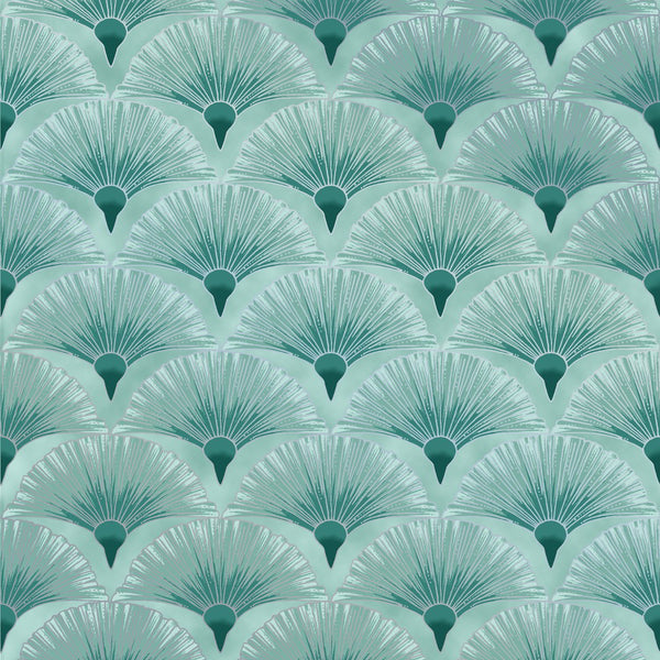 Leesa Chandler | Melba 'Fan' Teal Silver 0005 14: by the 1/2m