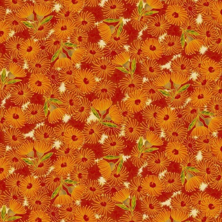 Leesa Chandler | Under The Australian Sun 'Flowering Gum' Orange Multi 0012 8: by the 1/2m