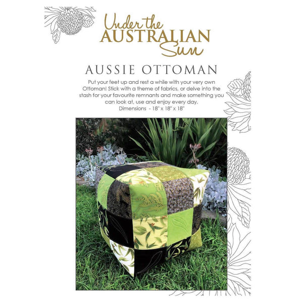 INSTRUCTIONS: Leesa Chandler Pattern: "Aussie Ottoman": PRINTED VERSION (Pre-Packed)