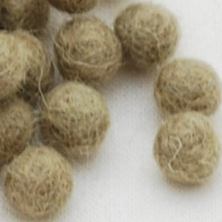 TOY MAKING: 100% Wool Felt Ball for House of Zandra Toys: 1cm: Light Olive Grey