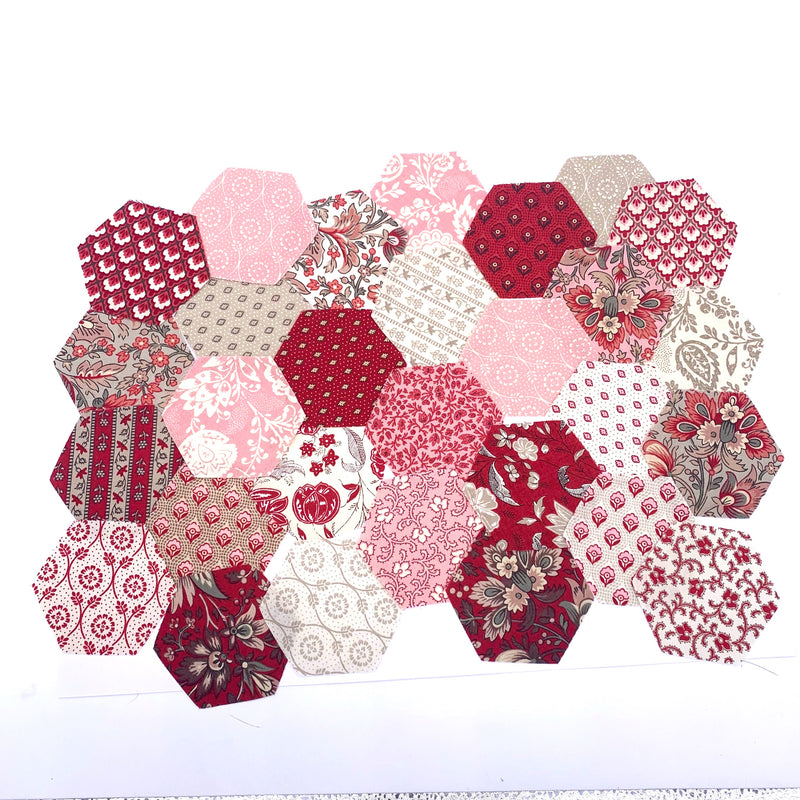 Pre-cut 1.5" Hexagons for English Paper Piecing: Chafarcani Collection