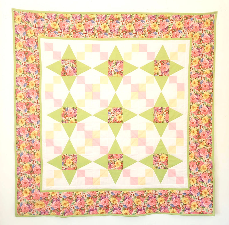 INSTRUCTIONS with Templates: 'Spring Swirl' Quilt Pattern: PRINTED VERSION