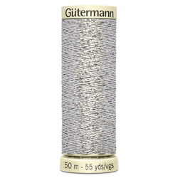 Gütermann Metallic Effect Thread: 50m: Silver 2T50M\41