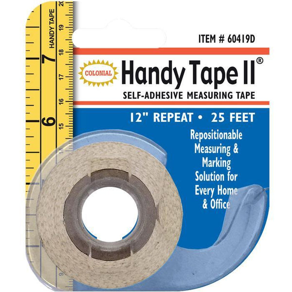 Colonial 'Handy Tape II': Self-Adhesive Measuring Tape with Dispenser