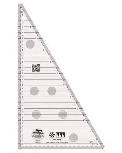 Creative Grids Non-Slip Half Sixty Triangle Ruler - CGRT30 Accessory | Natasha Makes