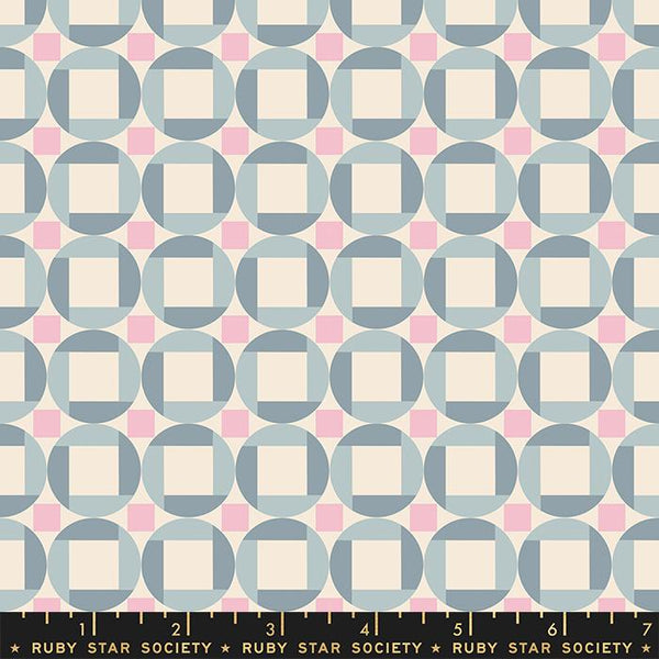 Jen Hewett of Ruby Star Society for Moda | Floradora 'Cane Geometric Dot' Sky RS6025 13: by the 1/2m