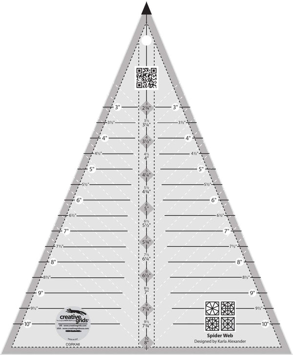 Creative Grids: CGRKA6 NEW Non-Slip Spider Web Ruler