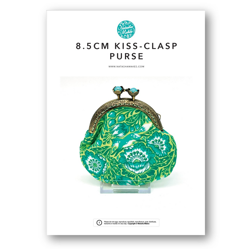 INSTRUCTIONS WITH TEMPLATE: Kiss Clasp Purse: PRINTED
