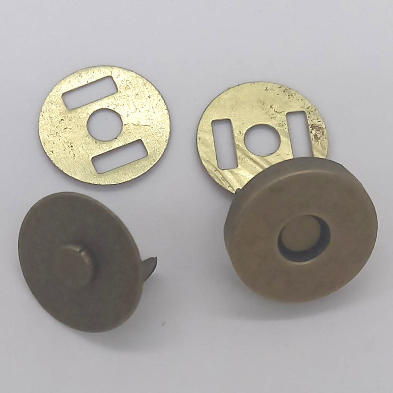 HARDWARE: Magnetic Clasp (Single): 18mm: Antique Brass Colour