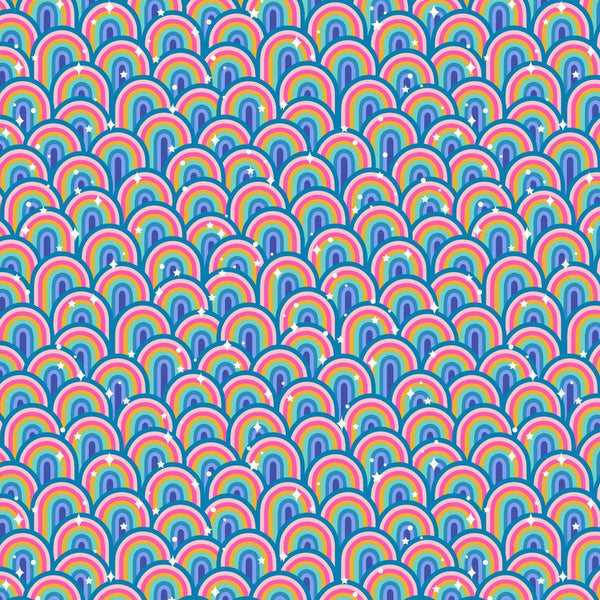 Lewis & Irene | Over The Rainbow 'Little Rainbows' on Blue A578.2: by the 1/2m