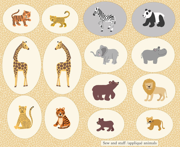 Lewis and Irene | Small Things... Wild Animals: A702 Wild Animals Cut Out Panel