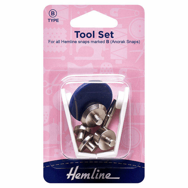 HEMLINE: Tool Set: B Type: for Hemline snaps marked B (Anorak Snaps)