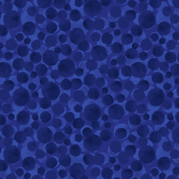 Lewis & Irene: 'Bumbleberries' in Neptune Blue BB302: Cut To Order: By the 1/2m