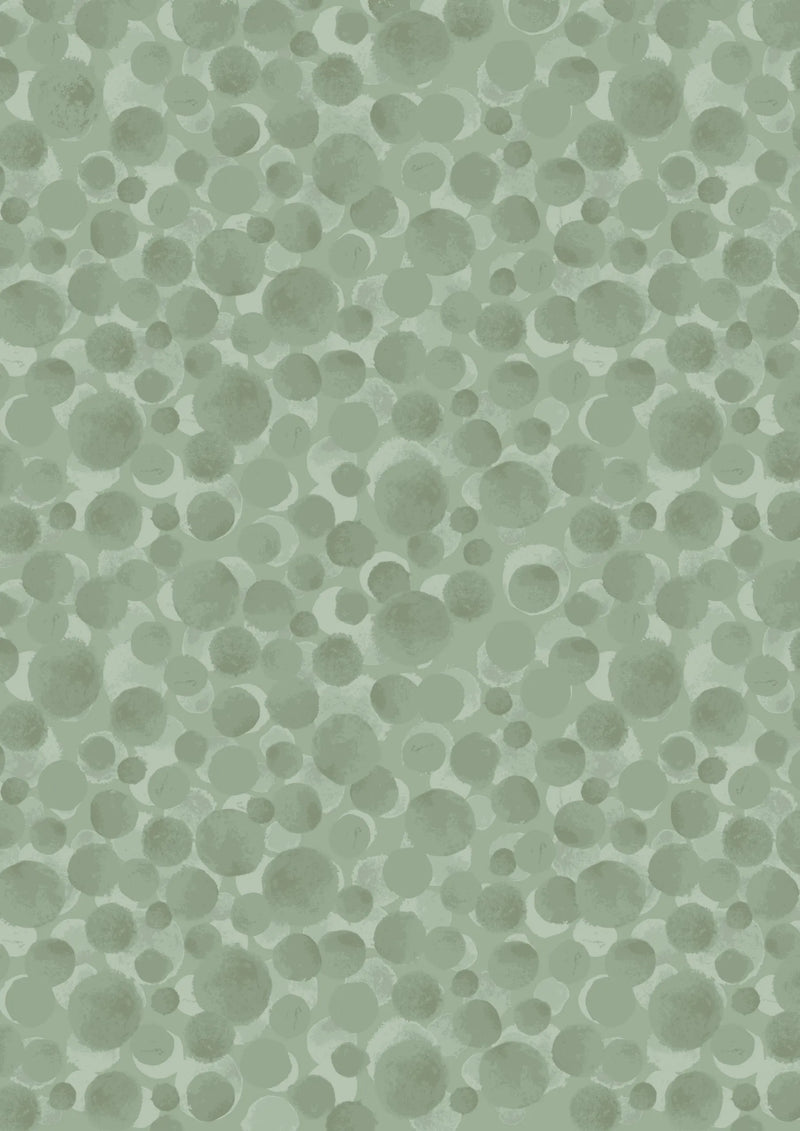 Lewis & Irene | 'Bumbleberries Basics' Sage BB310: by the 1/2m