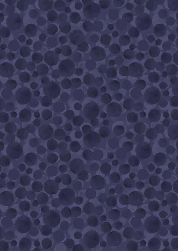 Lewis & Irene | AW22 'Bumbleberries' Dark Blue BB325: by the 1/2m