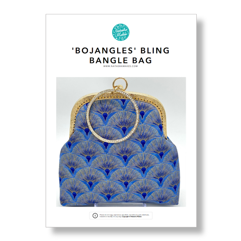 INSTRUCTIONS with Template: Bojangles Bling Bangle Bag: PRINTED VERSION