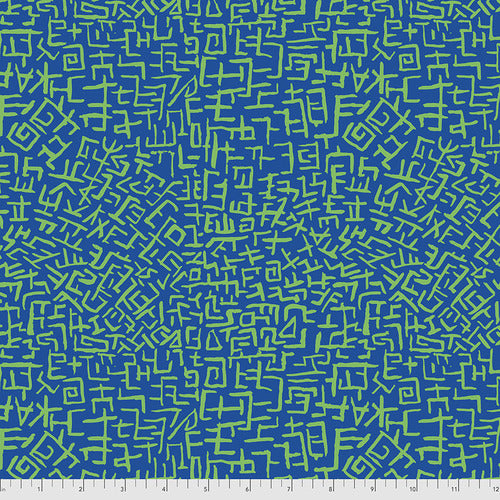 Kaffe Fassett Collective | August 2021: 'Amaze' Blue: by the 1/2m