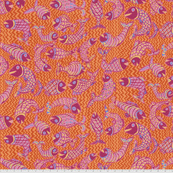 Kaffe Fassett Collective | August 2021: 'Koi Polloi' Orange: by the 1/2m