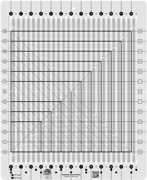 Creative Grids Stripology Squared Quilting Ruler Template CGRGE2 Accessory | Natasha Makes