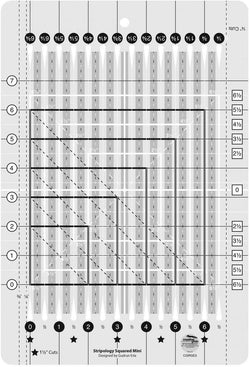 Creative Grids Stripology Squared Mini Quilting Ruler Template CGRGE3 Accessory | Natasha Makes
