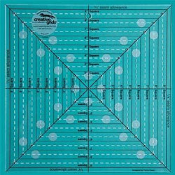 Creative Grids® Non-Slip 9½" Square Two-in-One Square It Up & Fussy Cut Ruler CGRSQ9