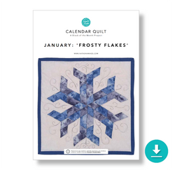 INSTRUCTIONS: Calendar Quilt | BLOCK 1 'Frosty Flakes': DIGITAL DOWNLOAD