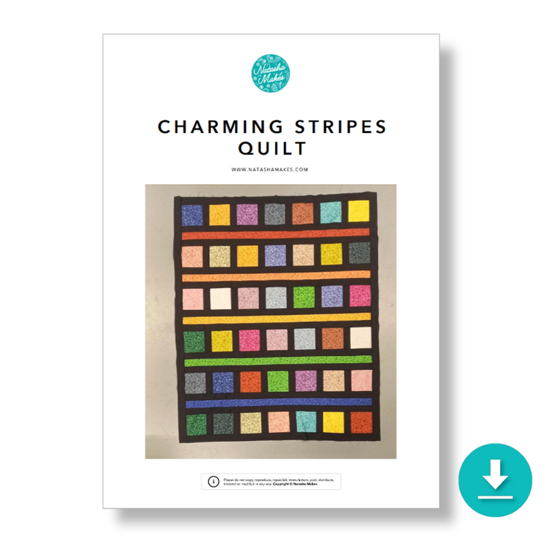 INSTRUCTIONS: Charming Stripes Quilt: DIGITAL DOWNLOAD
