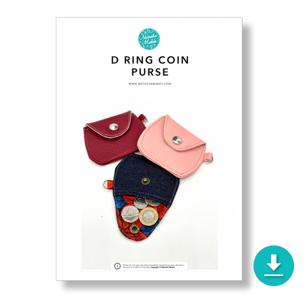 INSTRUCTIONS: D Ring Coin Purse: DIGITAL DOWNLOAD