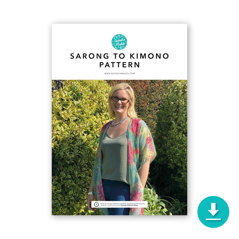 Instructions: 'Sarong to Kimono' Pattern: DIGITAL DOWNLOAD