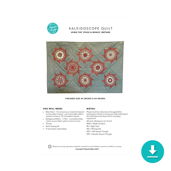 Kaleidoscope Quilt: Digital Instructions